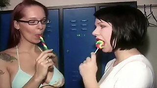 Threesome with the Trainer Under the Shower