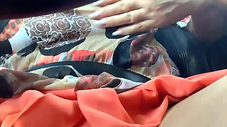 Horny Mature Wife Flashes and Rubs Her Wet Pussy in the Car in Public