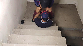 Girlfriend Fucked on Stairs-blowjob Doggy Style Hardcore