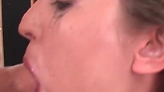 Innocent teen deepthroats big cock