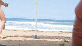 Almost Caught Having Risky Sex with a Stranger on the Beach!