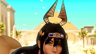 Desert Goddess Entrances Traveler in Erotic Ritual - Moliyredwolf