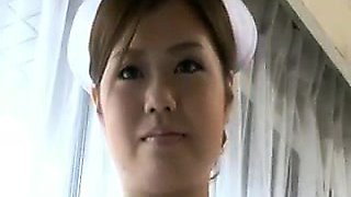 Provocative Japanese nurse sensually exposes her wonderful