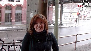 German couple casting on the street in Berlin