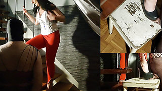 Trampling on Slaves Cock