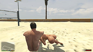 Sugar Daddy Trevor and Sugar Baby Tracey have sex in beach volleyball court