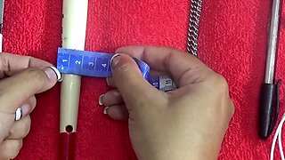 Japanese Wife Cervix insertion objects 2 vibrators and chain
