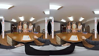 Naughty America - College girls, Ava Sinclaire, Coco Lovelock, & Penelope Kay, give up their wet pussies to get out of class early