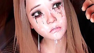 Extreme Deepthroat Facefuck - Asian Babe Mouth Fucked - Sloppy Blowjob & Harcore Face Fucking