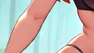 Sexy Outfits Try on and Dancing! Teasing Big Boobs and Perfect Body! Cartoon