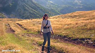 Hiking in a canyon