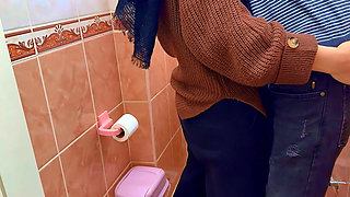 Hijab Sex in a Train Station Restroom