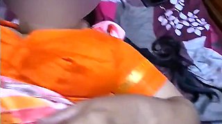 Sexy Indian Housewife Sreejaa in Orange Blouse and Saree Fucked Hard