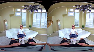 School Girl Gone Bad; Young Blonde Teen In A Schoolgirl Uniform