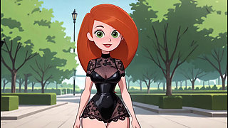 Redhead Cartoon Girl Sexy Black Lingerie Try On Haul Ai