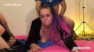 Amateur college group sex session