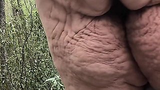 Naughty Maid in the Wood up Close Pisses the Most