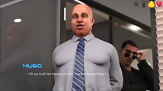 Step Sister Dressed in Front of Office Guy