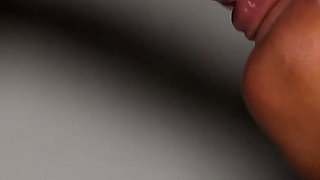 Ebony Mouth Makes Big White Cock Jerk a Massive Load of Cum