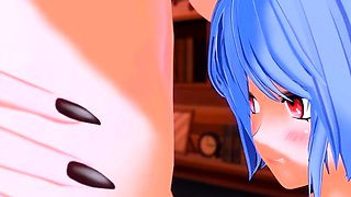 Awesome hentai anal sex with stunning excited nurse