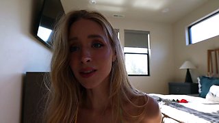 Horniest Amateur Blonde Teen caught masturbating on Webcam