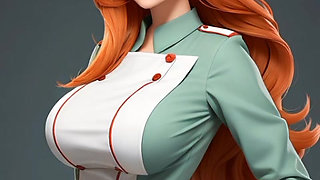 Lila Ginger nurse at hospital (Ai model)