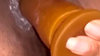 Stimulating My Clit with Vibrator Fucking My Pussy with Big Dildo
