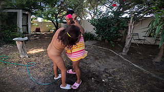 Twisted Nymphs - Rosie and Pam's Sexy Pool Party - Part 1