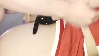 Sexy Cheerleader Gets Pussy Licked and Fucked in Kitchen Before Taking Huge Facial