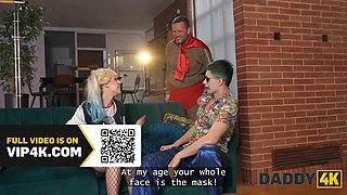 Daddy4k. harley quinn saved grandpa with a blowjob