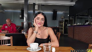 Ara Mix crams her tight ass with cock in the toilet for cash