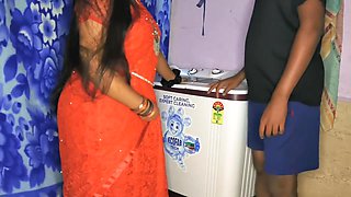 Indian Hot Stepmom Got Fucked While Washing Clothes With Clear Hindi Audio