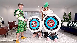 Red Girls Arranged An Excellent Gangbang With A Big Dick