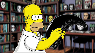 Halloween Special Cartoon. Alien: Homer