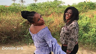 African Lesbian Lover Outdoor Play