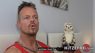Brunette British Pornstar TINA KAY Fucks A VIRGIN while his Plushies are Watching - Hitzefrei