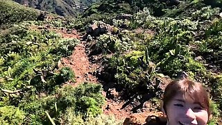 Beautiful girl with big boobs sucks and fucks outdoors
