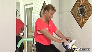 Busty Redhead Mature Lady Fuck In The Gym