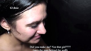 Glory hole blowjob busty amateur blonde fucking in stall