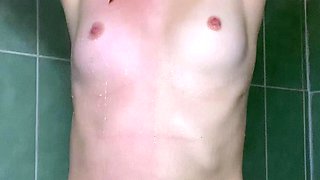 Small titted brunette amateur anal nailed at home