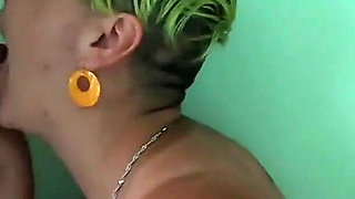 Cock sucking through gloryhole and swallow