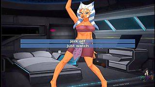 Purity Sin shares a passionate kiss in a Star Wars anime adventure