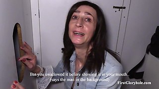 Zara - Mature Testosterone Woman and 10 Men at Gloryhole (full Video)