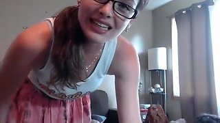 Giant Dick Fills Brunette Teen