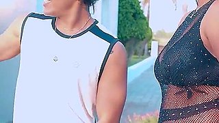 Romantic Sexy Couple Enjoyed Their Honeymoon in Public Place