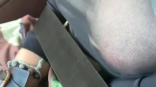 Slutty Step Mom Punished in the Car Like a Whore