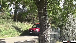 A Bitch wife Gets Laid Outdoor - Homemade sex