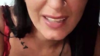 Brunette French Lenaethiro fucks her Ass with Pink Dildo