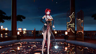 [mmd] 4K Yinyin-bingbing Korean Dance, Lingerie, Erotic Tattoo, Striptease