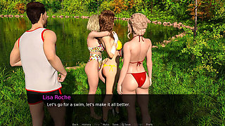 Nursing back to pleasure: horny girl pussy fingering by the lake ep 49